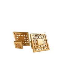 Circular sterling silver cufflinks SQ