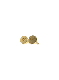 Circular gold-plated sterling silver stud earrings TINY CIRQ