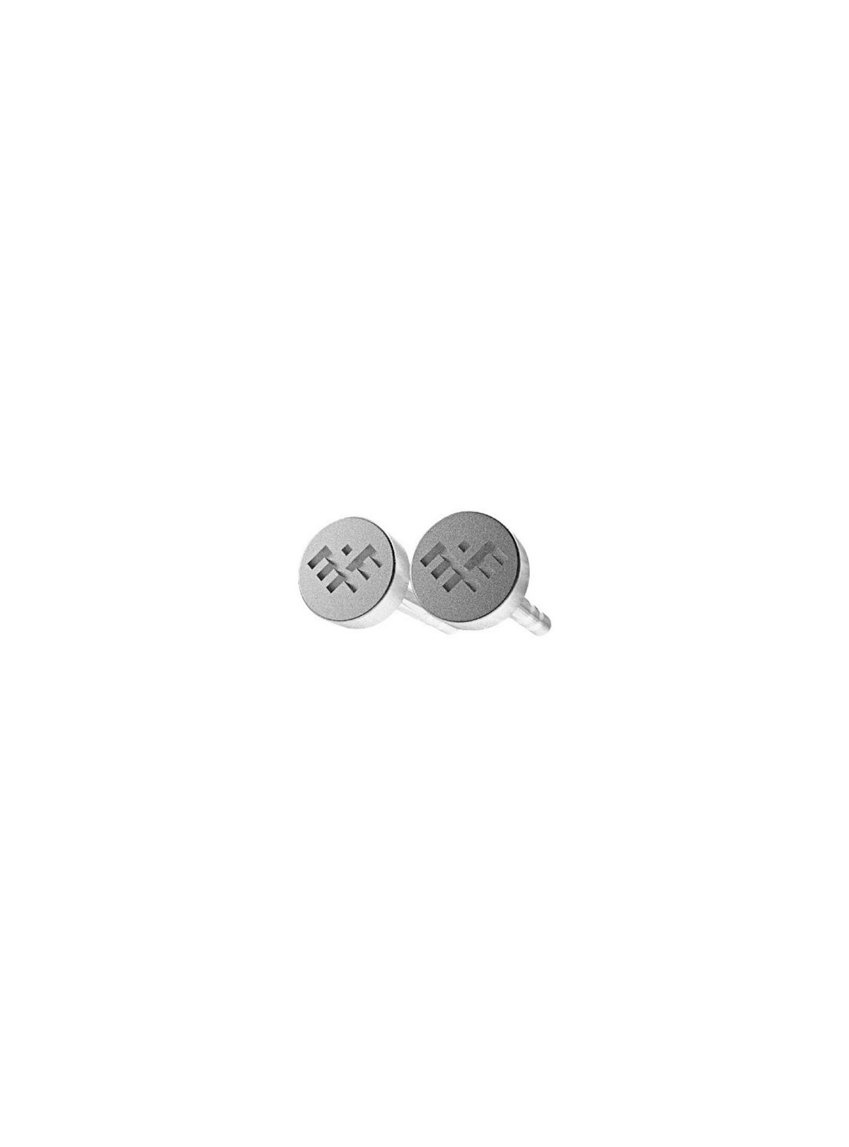 Circular gold-plated sterling silver stud earrings TINY CIRQ