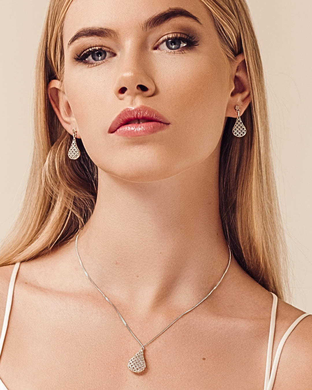 Circular sterling silver jewellery set DROP⏐ *Personalise