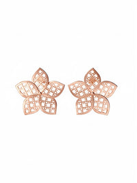 Circular gold-plated sterling silver earrings FLORET ⏐ *Personalise