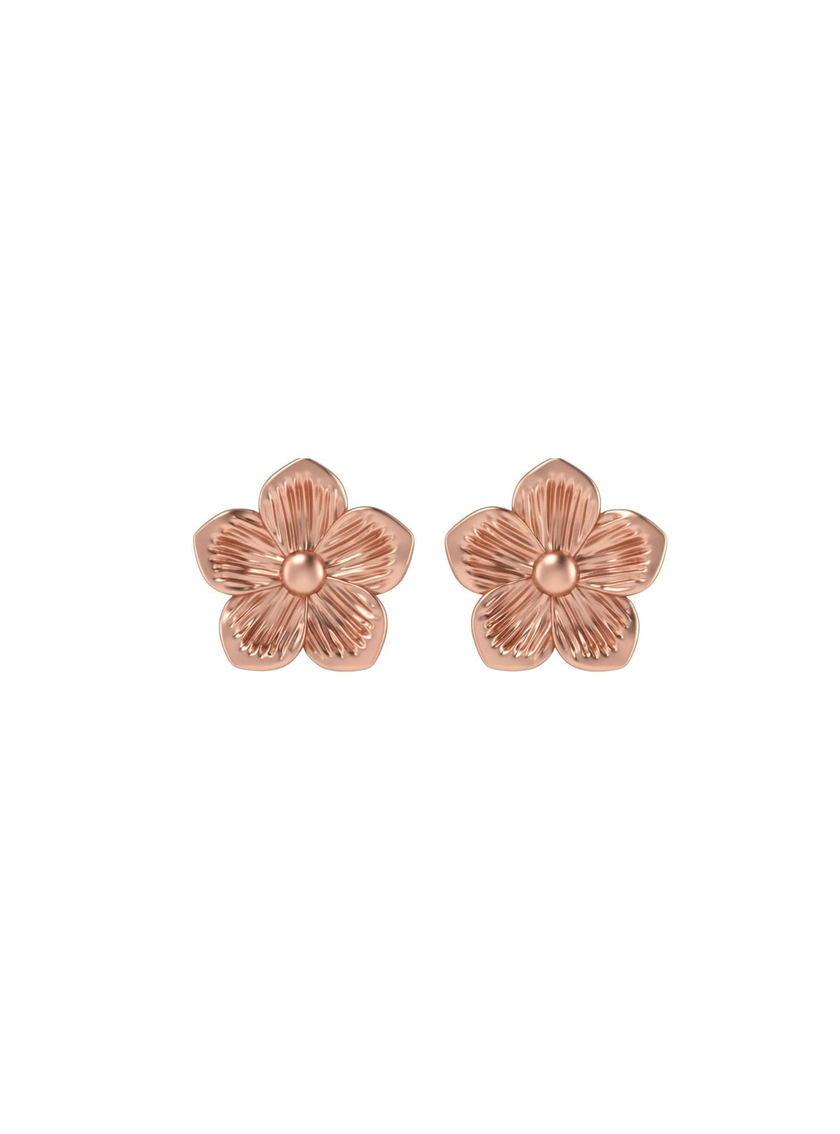 Circular gold-plated sterling silver earrings FLORIS