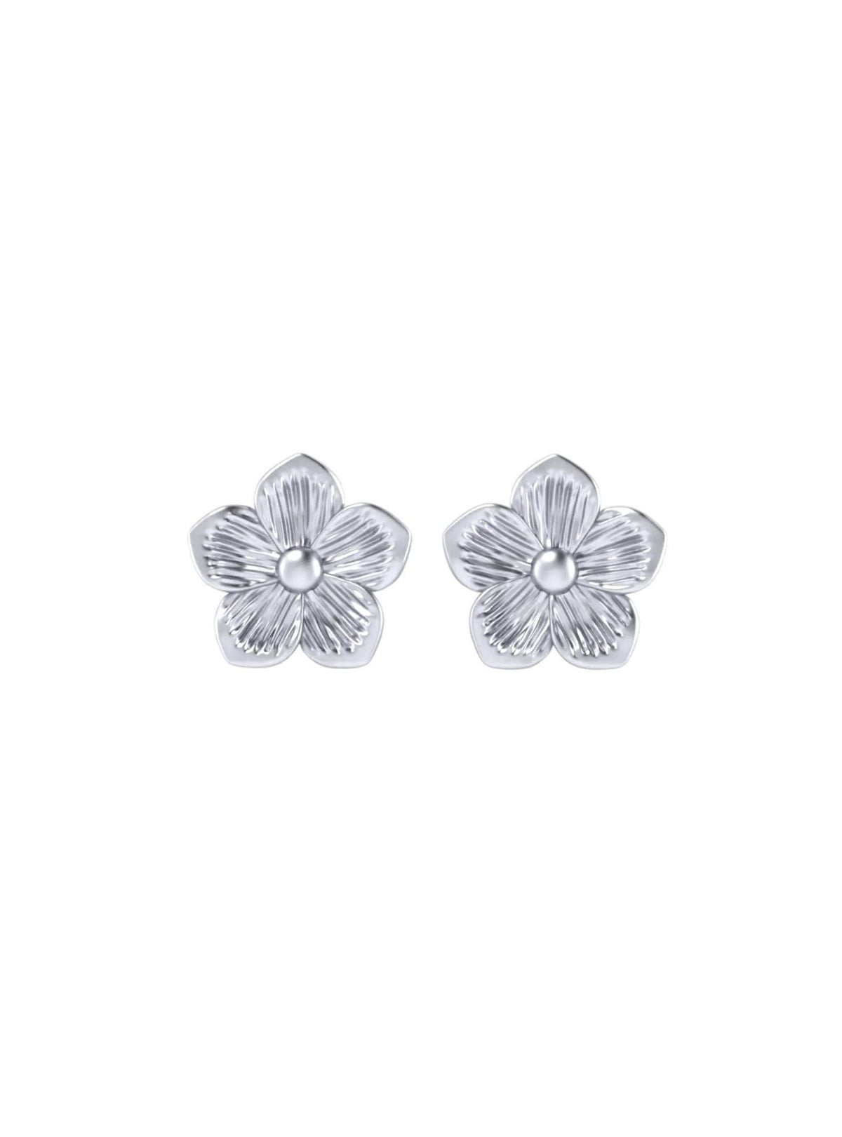 Circular gold-plated sterling silver earrings FLORIS