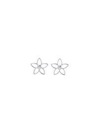 Circular gold-plated sterling silver earrings FLORA