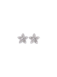Circular gold-plated sterling silver earrings FLORAL