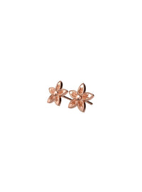 Circular gold-plated sterling silver earrings FLORAL