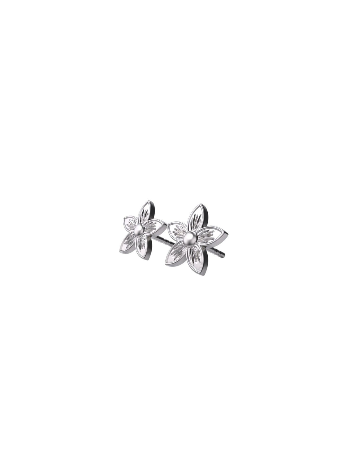 Circular gold-plated sterling silver earrings FLORAL