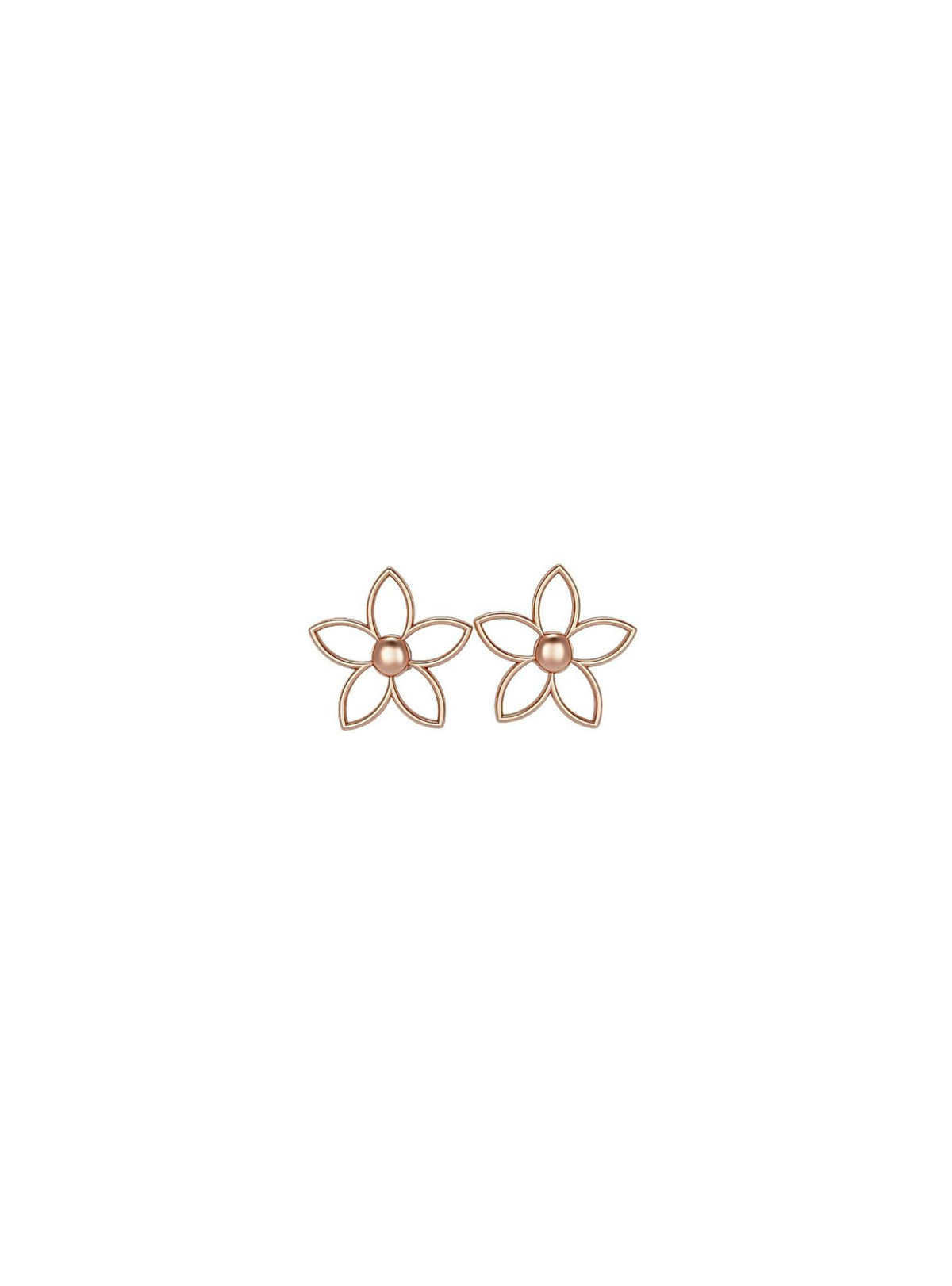 Circular gold-plated sterling silver earrings FLORA