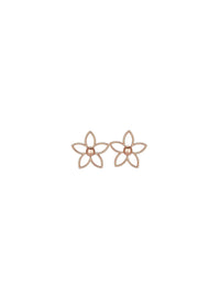 Circular gold-plated sterling silver earrings FLORA
