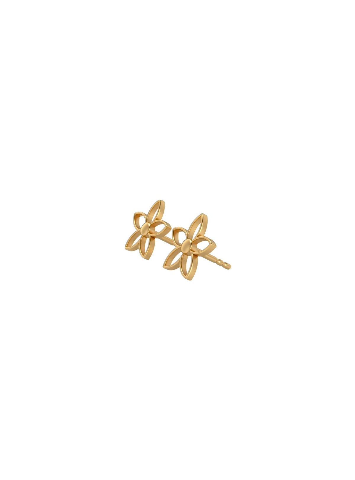 Circular gold-plated sterling silver earrings FLORA