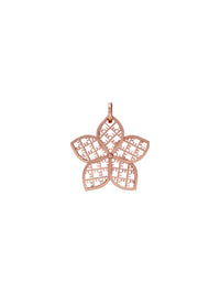Circular gold-plated sterling silver pendant FLORET ⏐ *Personalise