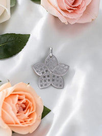 Circular gold-plated sterling silver pendant FLORET ⏐ *Personalise