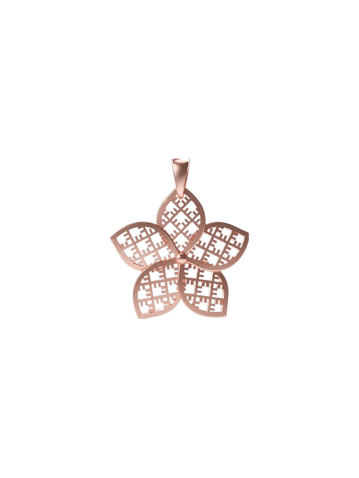 Circular gold-plated sterling silver pendant FLORET ⏐ *Personalise