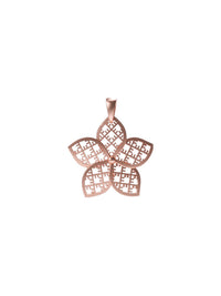 Circular gold-plated sterling silver pendant FLORET ⏐ *Personalise