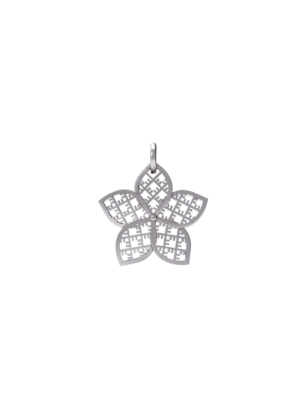 Circular gold-plated sterling silver pendant FLORET ⏐ *Personalise