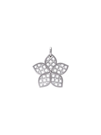 Circular gold-plated sterling silver pendant FLORET ⏐ *Personalise