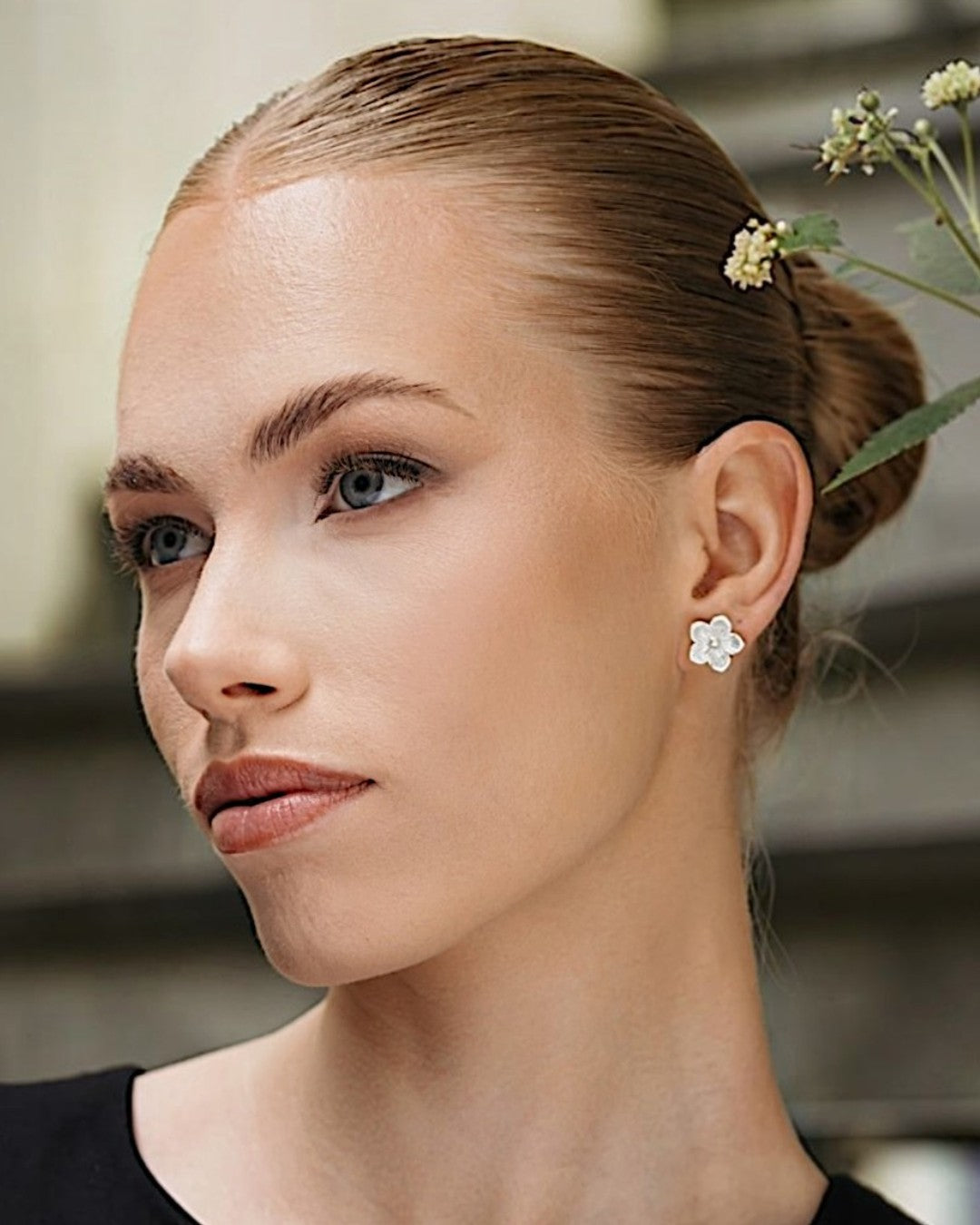 Circular sterling silver jewellery set FLORIS