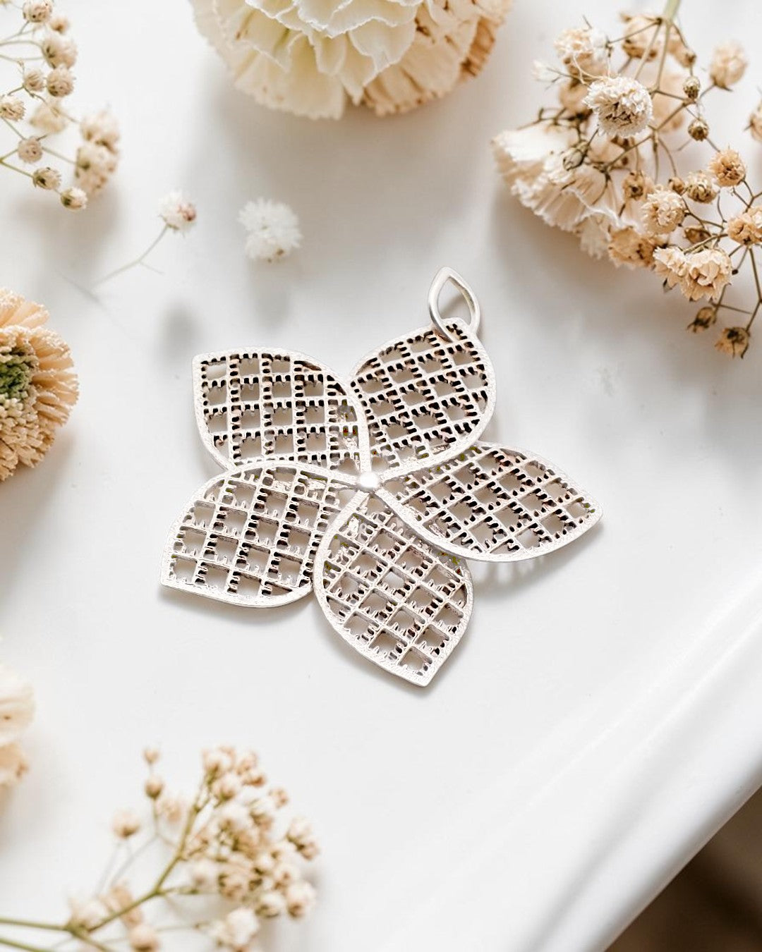 Circular sterling silver jewellery set FLOWER⏐ *Personalise