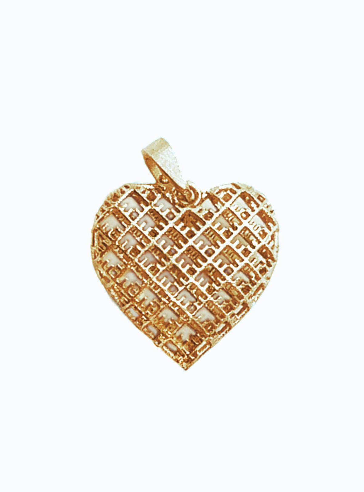 Recycled gold-plated sterling silver pendant GOOD HEART ⏐ *Personalise