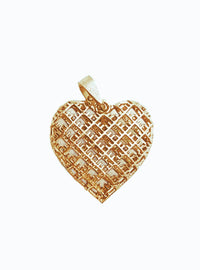 Recycled gold-plated sterling silver pendant GOOD HEART ⏐ *Personalise