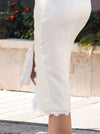 White organic silk dress GRACE