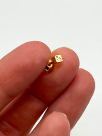 Recycled silver & gold plated stud earrings TINY *P