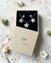 Circular sterling silver 3-piece jewellery set Sea Wonders