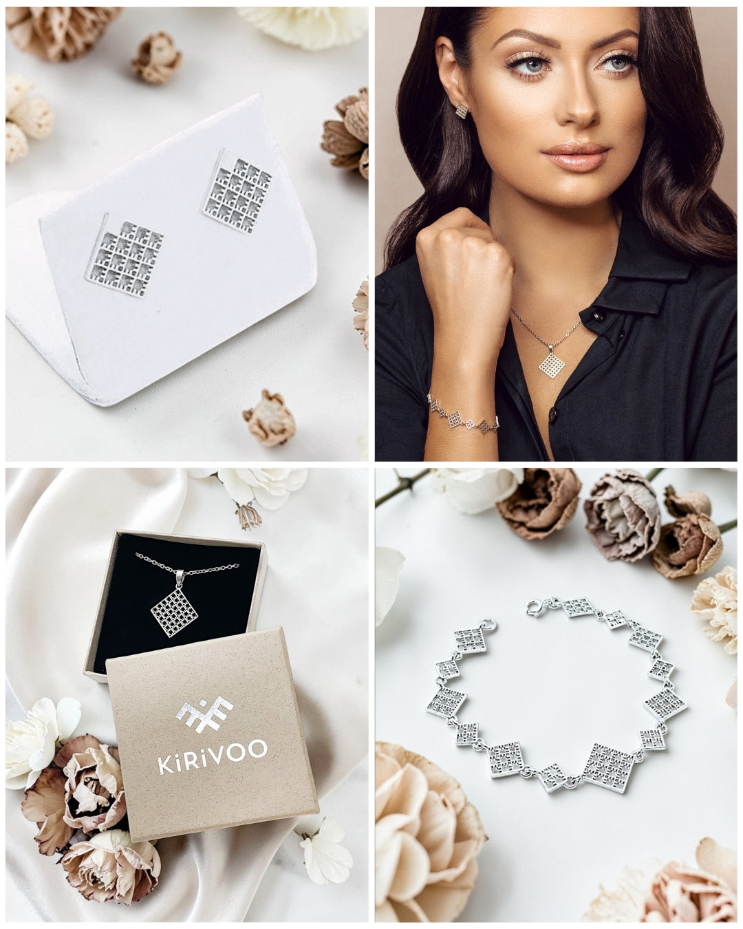 Circular sterling silver jewellery 3-piece set NORD ⏐ *Personalise