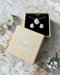 Circular sterling silver jewellery set Shells