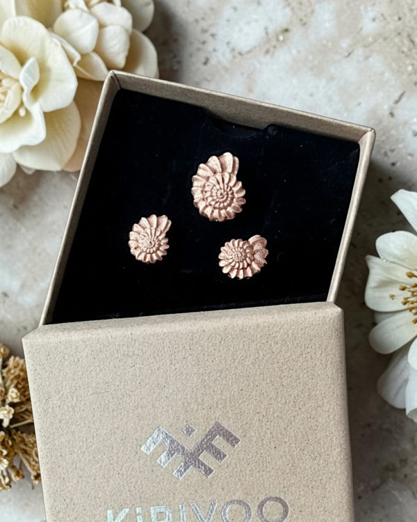 Circular sterling silver jewellery set Shells