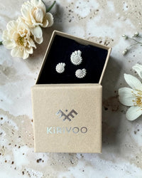Circular sterling silver jewellery set Shells
