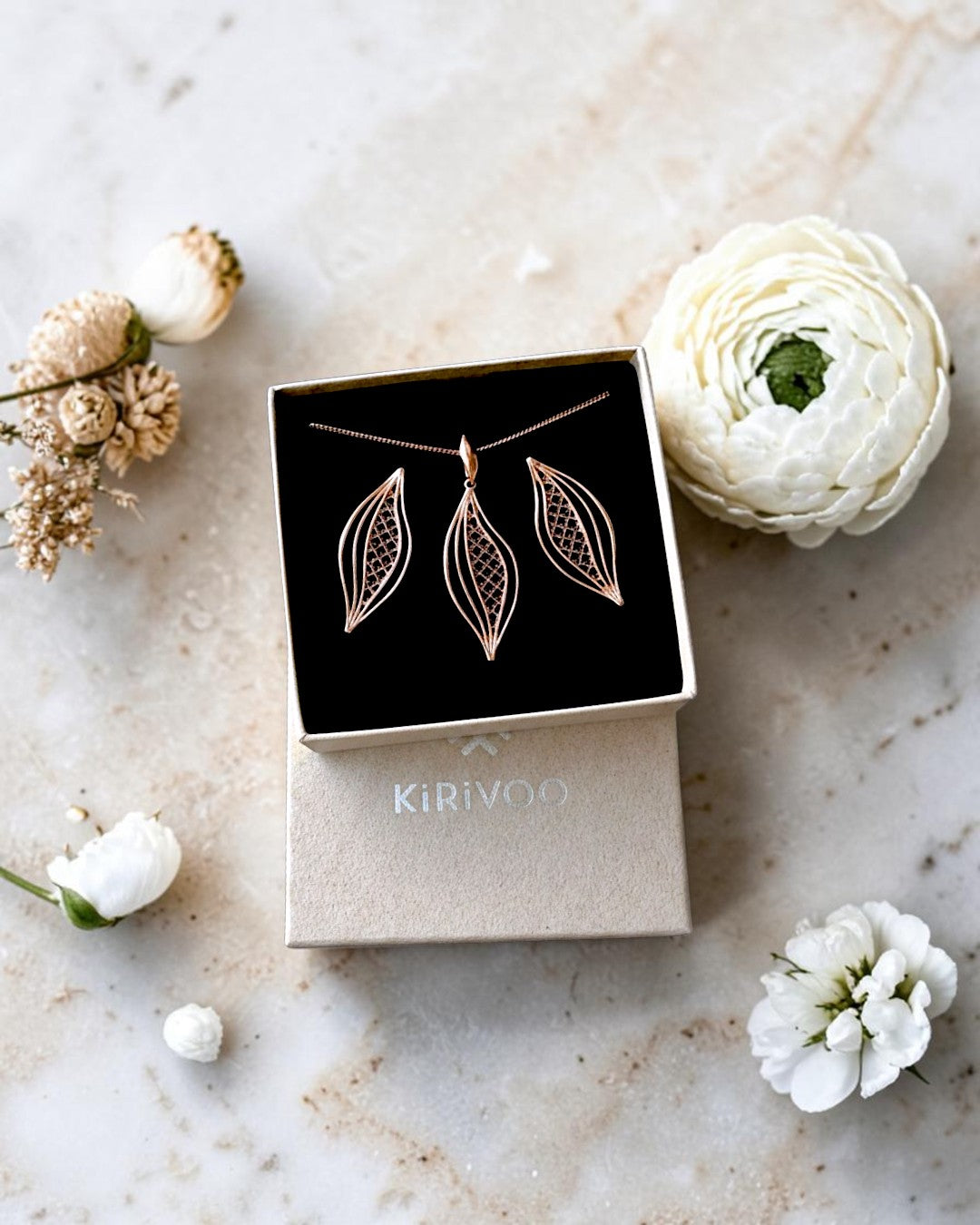 Circular sterling silver jewellery set WAVY