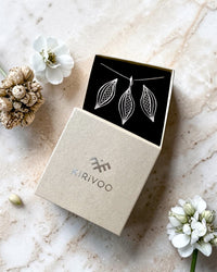 Circular sterling silver jewellery set WAVY