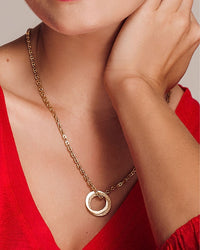 Circular sterling silver necklace set RINGS