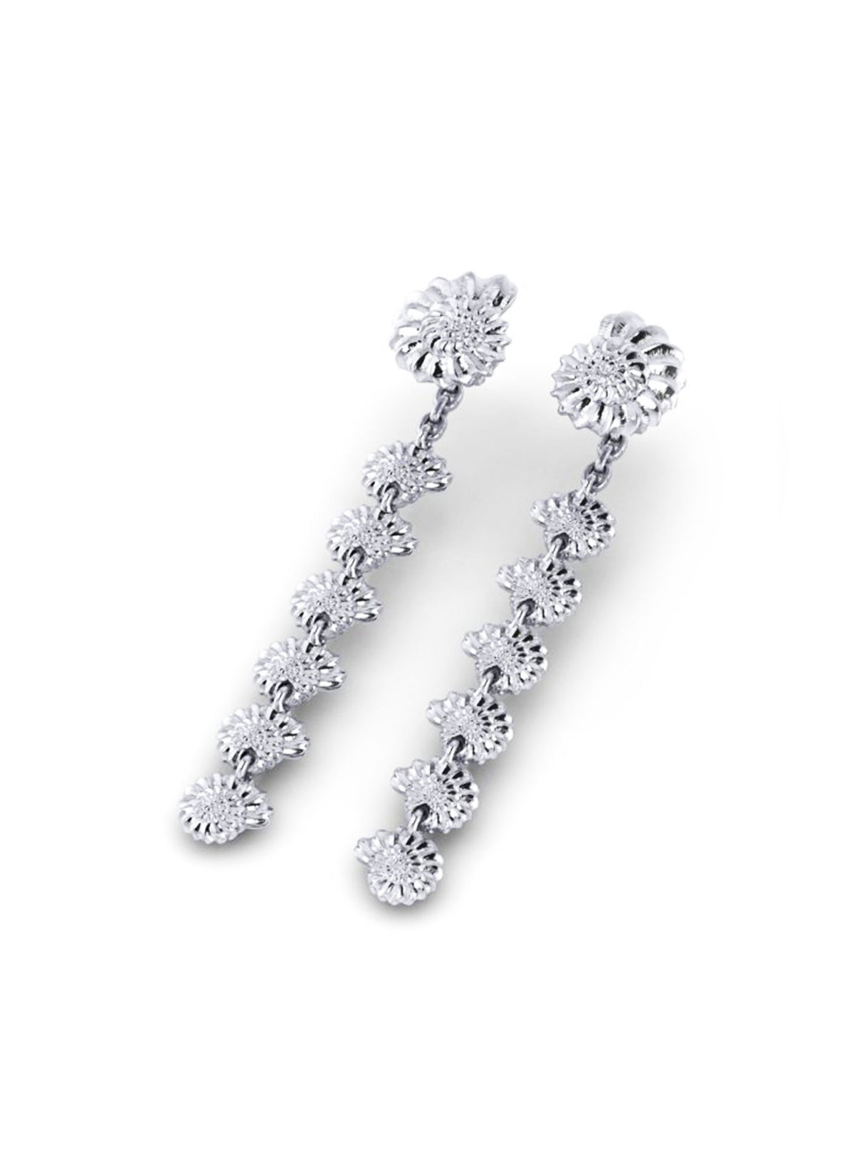 Recycled silver customisable 2in1 earrings SHELLS CHAIN – KiRiVOO