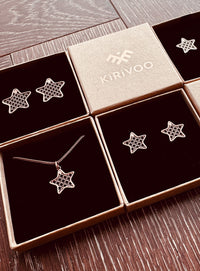 Recycled silver & gold earrings STAR *P