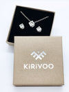 Eco silver earrings & pendant AIRY CUBES SET *P