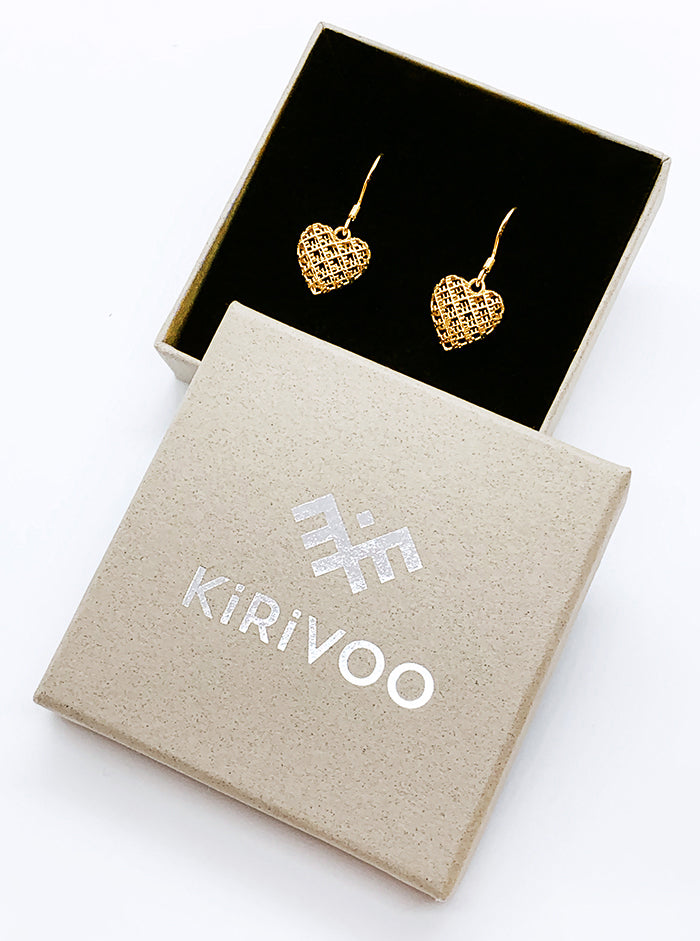 Eco gold plated earrings GOOD HEART