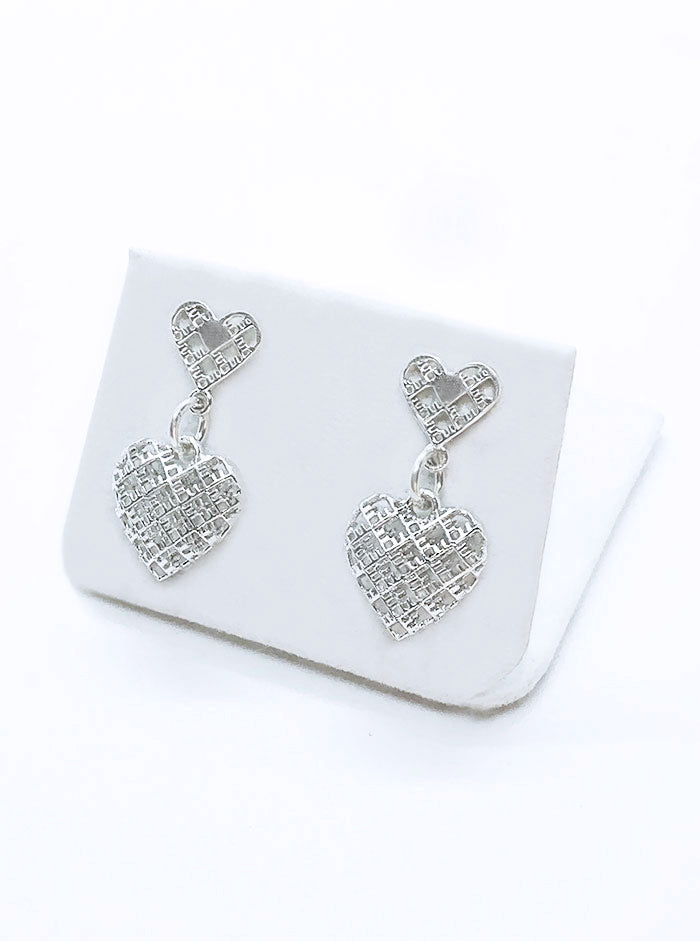 Eco gold plated earrings 2HEARTS
