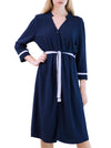 Navy blue bamboo shirt dress SORGO