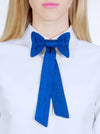 Blue Raw Silk Bow Tie TRIIN