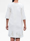 White organic cotton embroidered dress RIIS