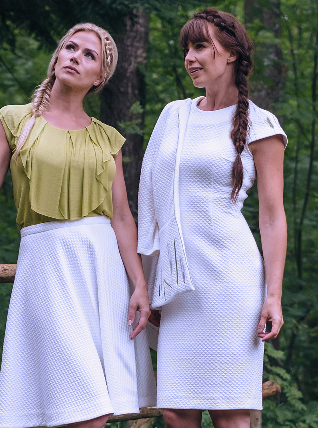 White organic cotton embroidered dress HIRSS