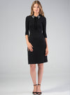 Black bamboo embroidered dress TUULE