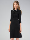 Black bamboo embroidered dress TUULE