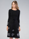 Black bamboo embroidered dress SUSI