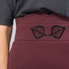 Bordeaux Red Organic Cotton Pencil Skirt VAIKE