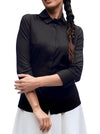 Black Bamboo Shirt with Adjustable Sleeves ODER