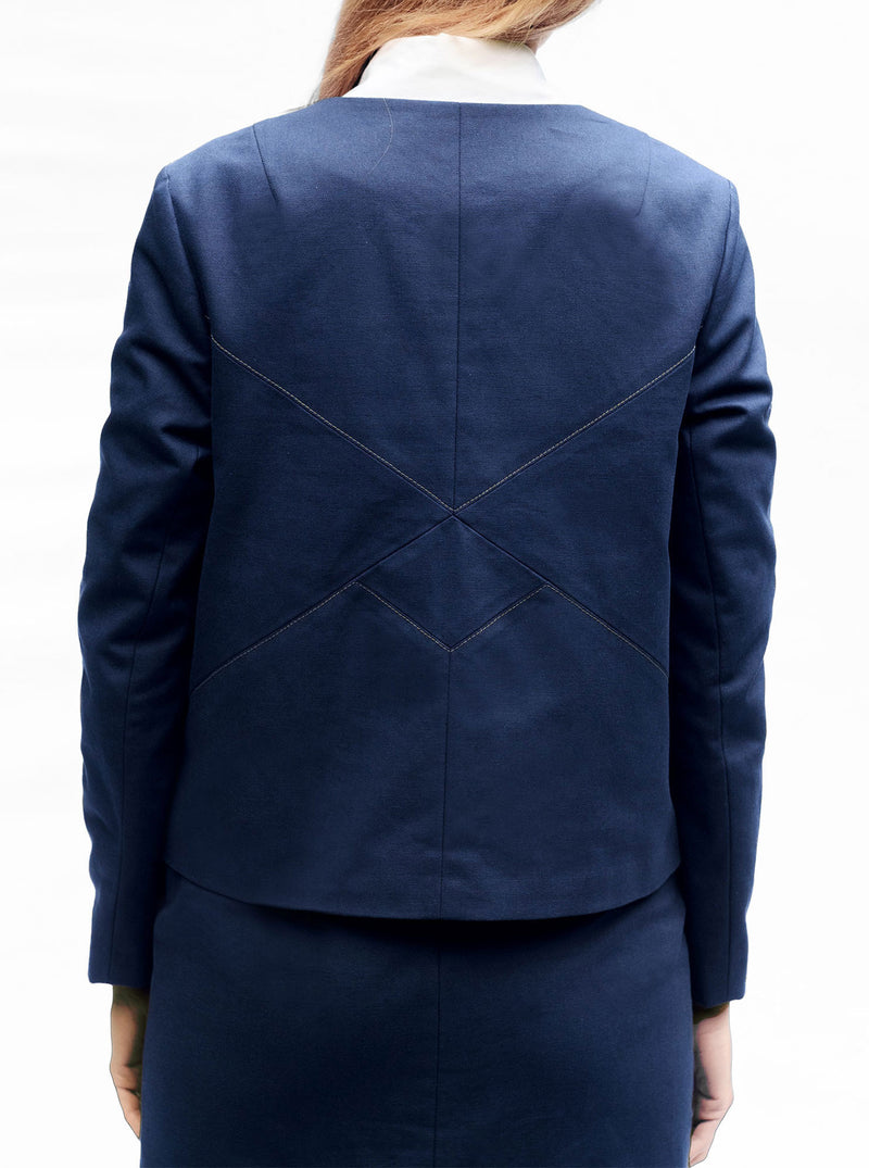 Blue Organic Cotton Jacket TATAR