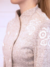 Melange embroidered organic cotton jacket HALLIKE